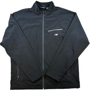 New Balance Men's Black Lightweight Windbreaker Jacket-Medium